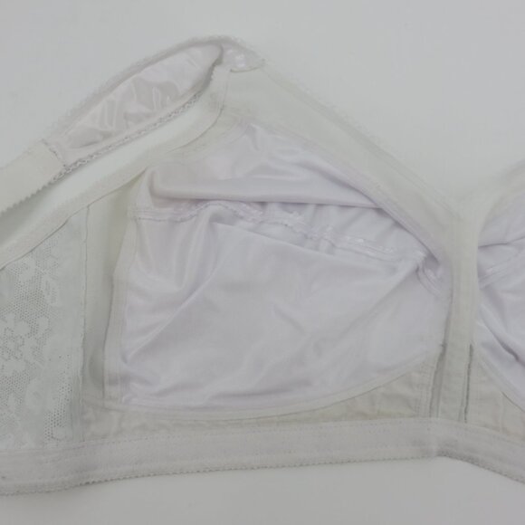 Playtex 46D Bra White 18 Hour Ultimate Shoulder Comfort Smoothing 4693 Wireless - Picture 10 of 16